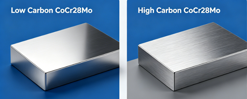 Low Carbon vs High Carbon CoCr28Mo Comparison of low carbon and high carbon CoCr28Mo alloys for medical implant applications